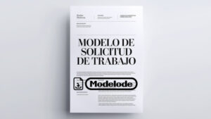 Modelo de solicitud de trabajo en Word