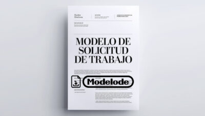 Modelo de solicitud de trabajo en Word