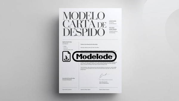 Modelo de carta de despido en Word