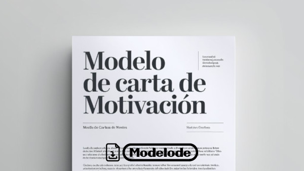 Modelo de carta de motivación en Word