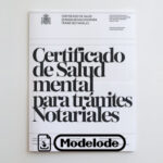 Modelo de certificado de salud mental para trámites notariales en Word [Perú]