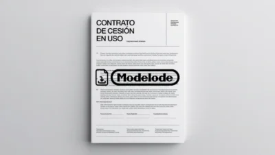 Modelo de contrato de cesión en uso en Word