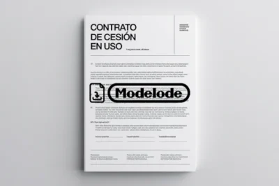 Modelo de contrato de cesión en uso en Word