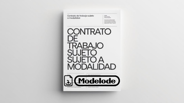 Modelo de contrato de trabajo sujeto a modalidad en Word