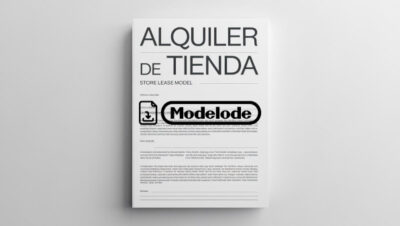 Modelo de alquiler de tienda en Word