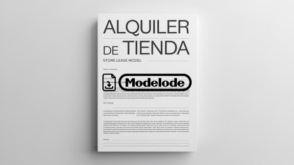 Modelo de alquiler de tienda en Word