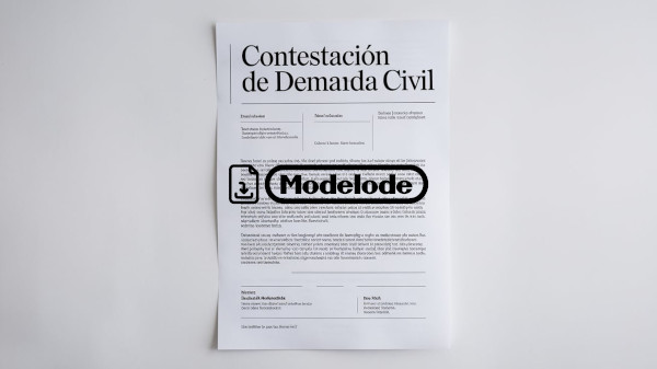 Modelo de contestación de demanda civil en Word