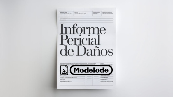 Modelo de informe pericial de daños en Word