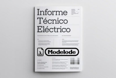 Modelo de informe técnico eléctrico en Word