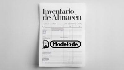 Modelo de inventario de almacen en Word