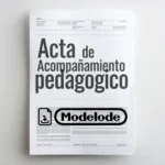 Modelo de acta de acompañamiento pedagógico en Word [Perú]