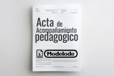 Modelo de acta de acompañamiento pedagógico en Word