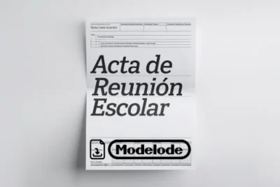 Modelo de acta de reunión escolar en Word