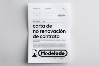 Modelo de carta de no renovación de contrato en Word