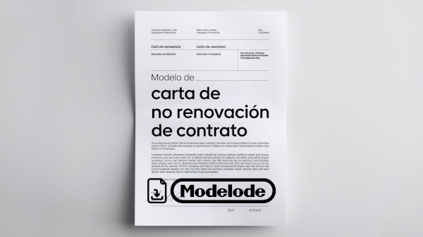 Modelo de carta de no renovación de contrato en Word