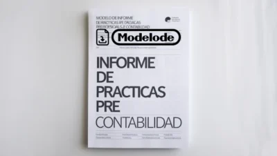 Modelo de informe de practicas pre profesionales de contabilidad en Word