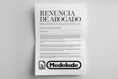 Modelo de renuncia de abogado en proceso civil en Word