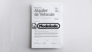 Modelo simple de contrato de alquiler de vehículo