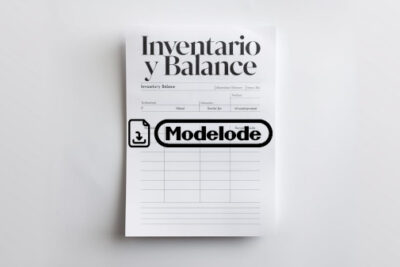 Modelo de inventario y balance en Word