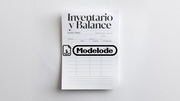 Modelo de inventario y balance en Word